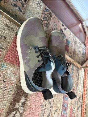 Wesc Men's Camo Lace-Up Sneakers in Olive and Brown- Size 10 men